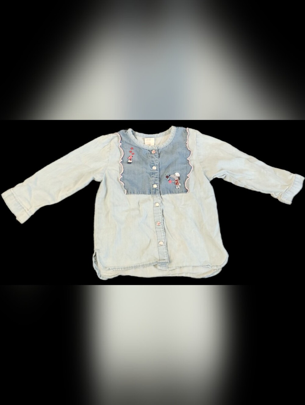 #KCG58 H&M Light Blue Denim-Style Button Down Shirt for Kids